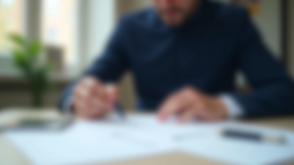 Personne tenant un stylo, pointant vers des documents budgétaires avec des annotations et des notes écrites à la main